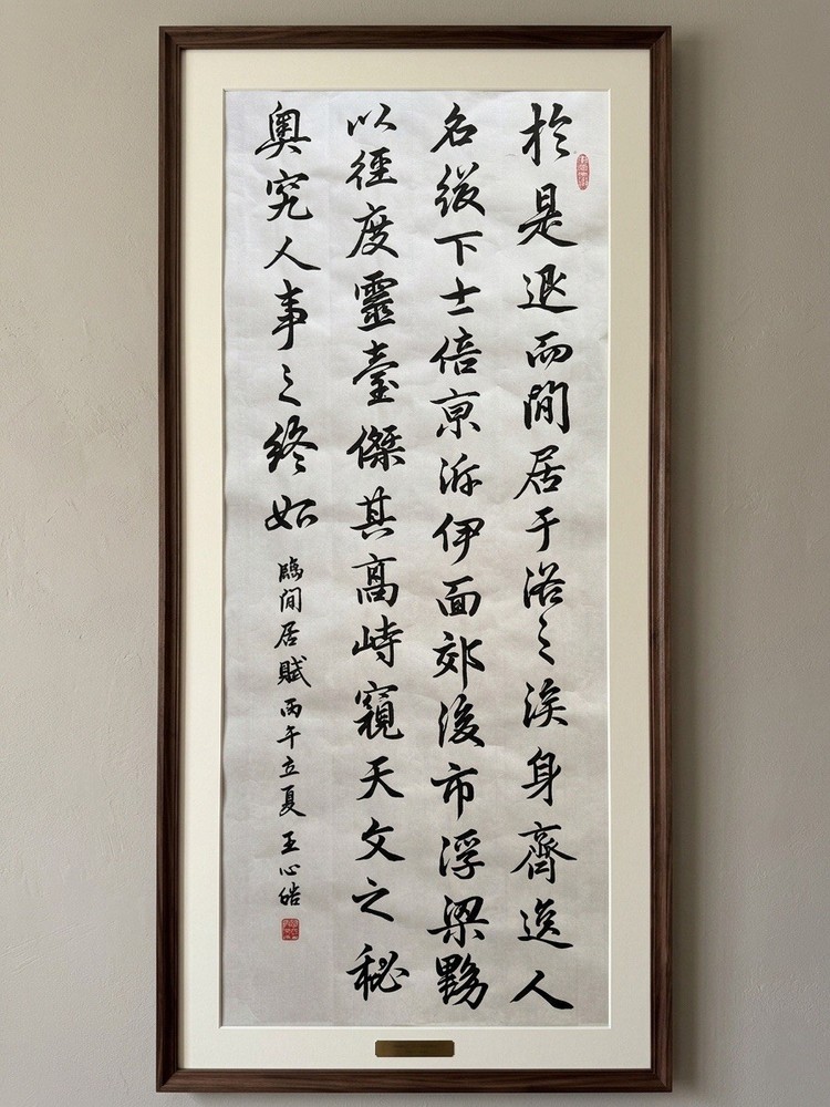 Unframed Chinese calligraphy Part Of Ode To Leisurely Living 閒居賦2646
