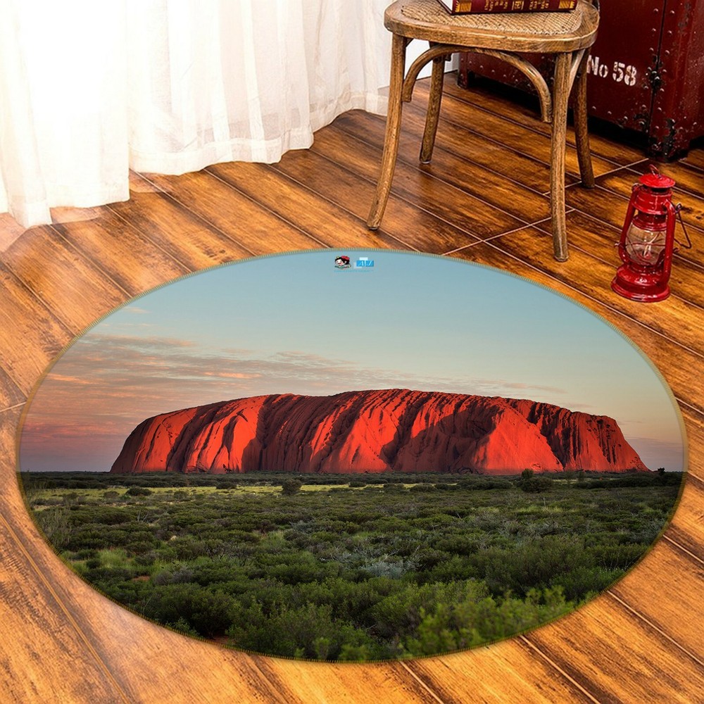 3D Red Mountain Grassland NAO3862 Game Rug Mat Elegant Photo Carpet Mat Fay