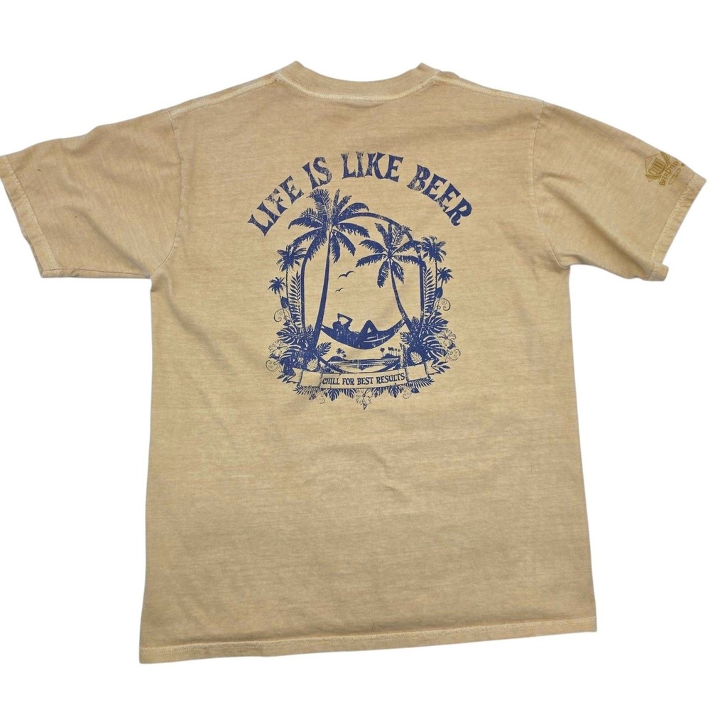 Crazy Shirts Hawaii Life is Like Beer Tee T Shirt Mens M Beer Dyed