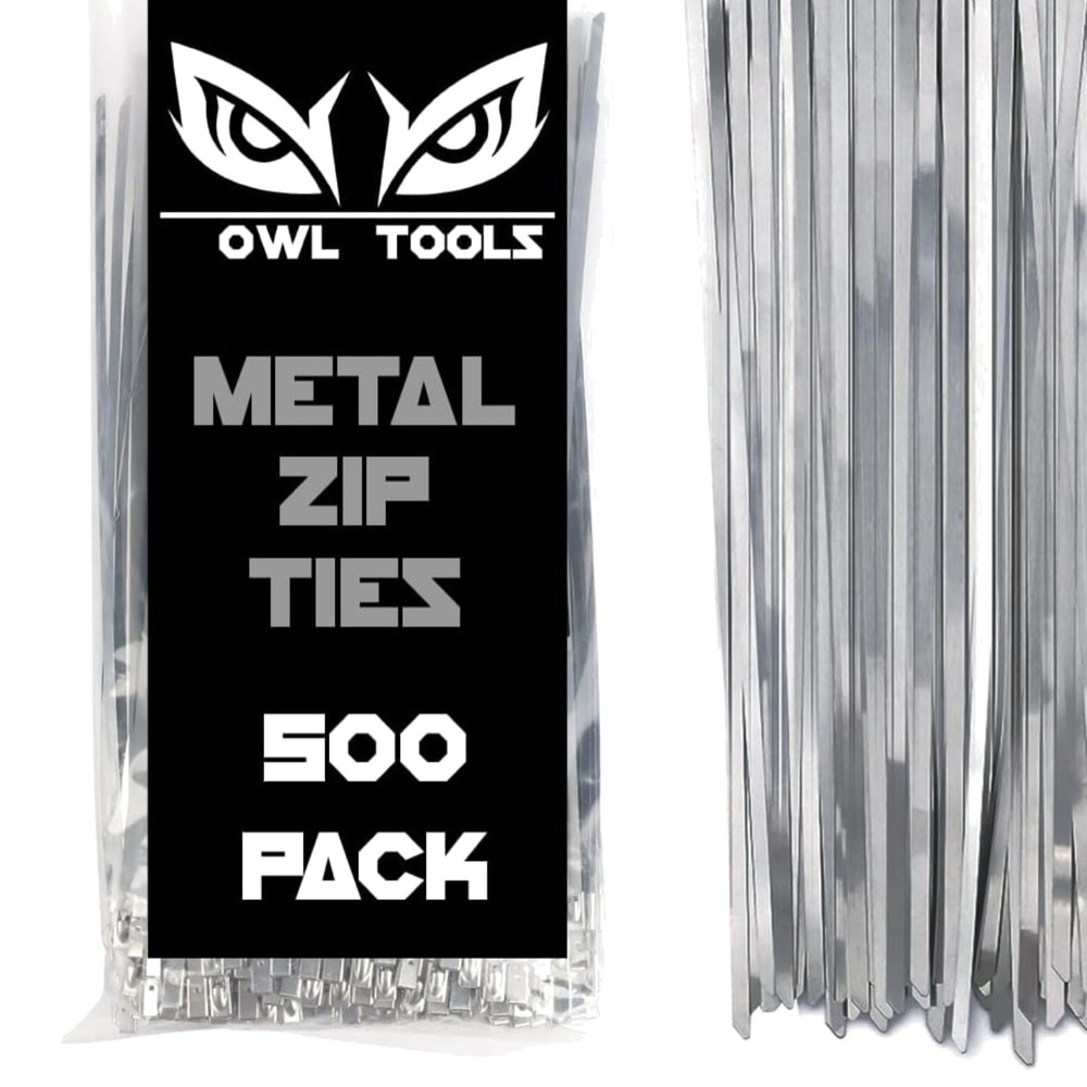 Durable 304 Stainless Steel Zip Ties Heavy-Duty 500 Pack for Any Project
