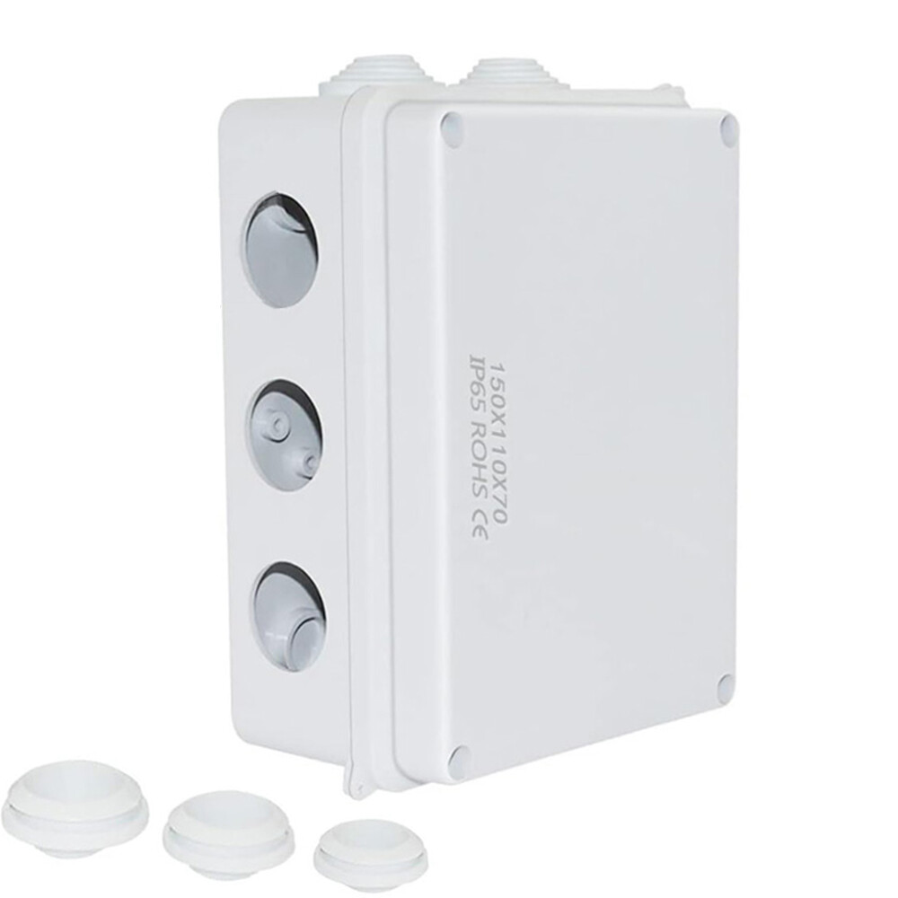 Waterproof Plastic Project Enclosure ABS IP65 Electrical Junction Box w/ Stopper-image