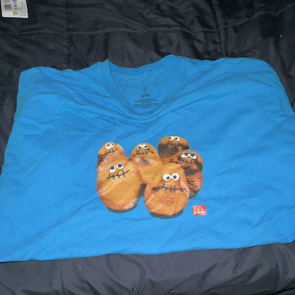 Travis Scott Cactus Jack Squad Blue Tee McDonald's Size XXL Nugget Squad