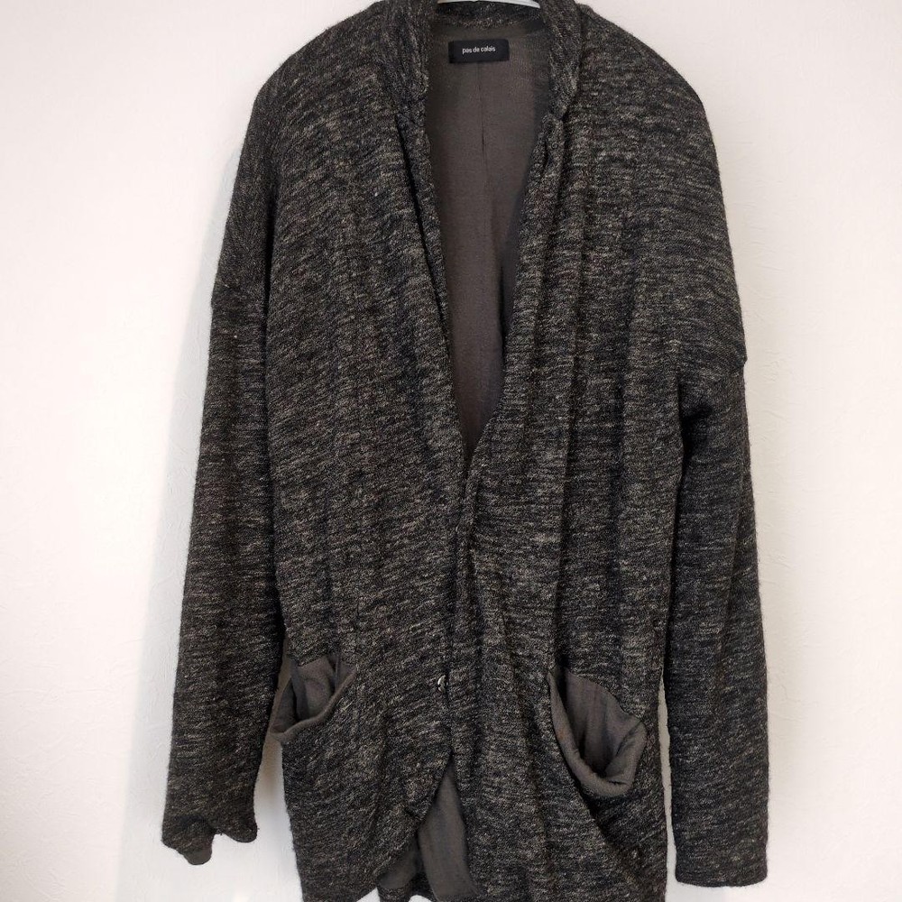 Pas de Calais Gray Long Sleeve Cardigan Size M with Pockets