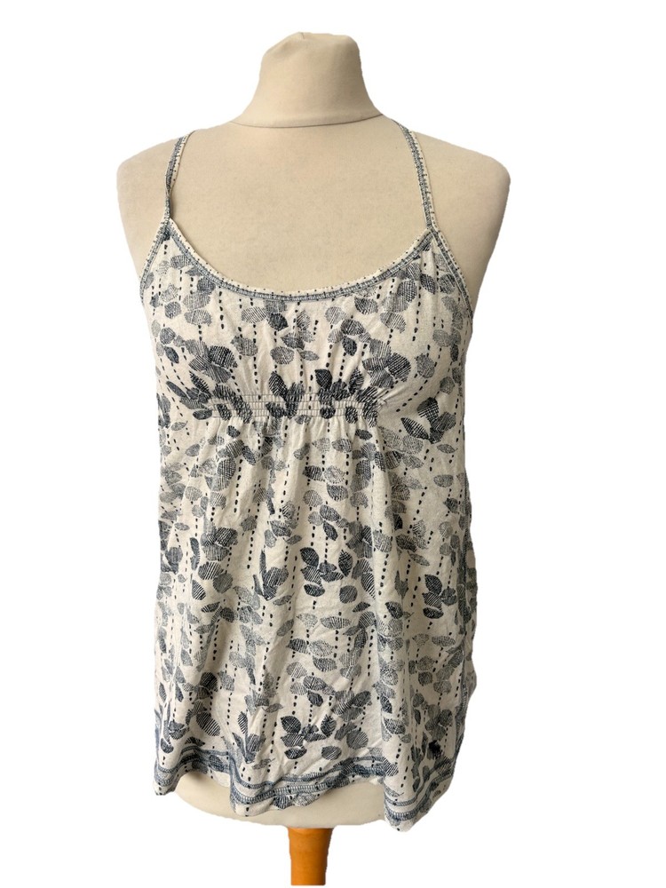 abercrombie and fitch Blue Top Size M Sleeveless Cotton Blend Women’s