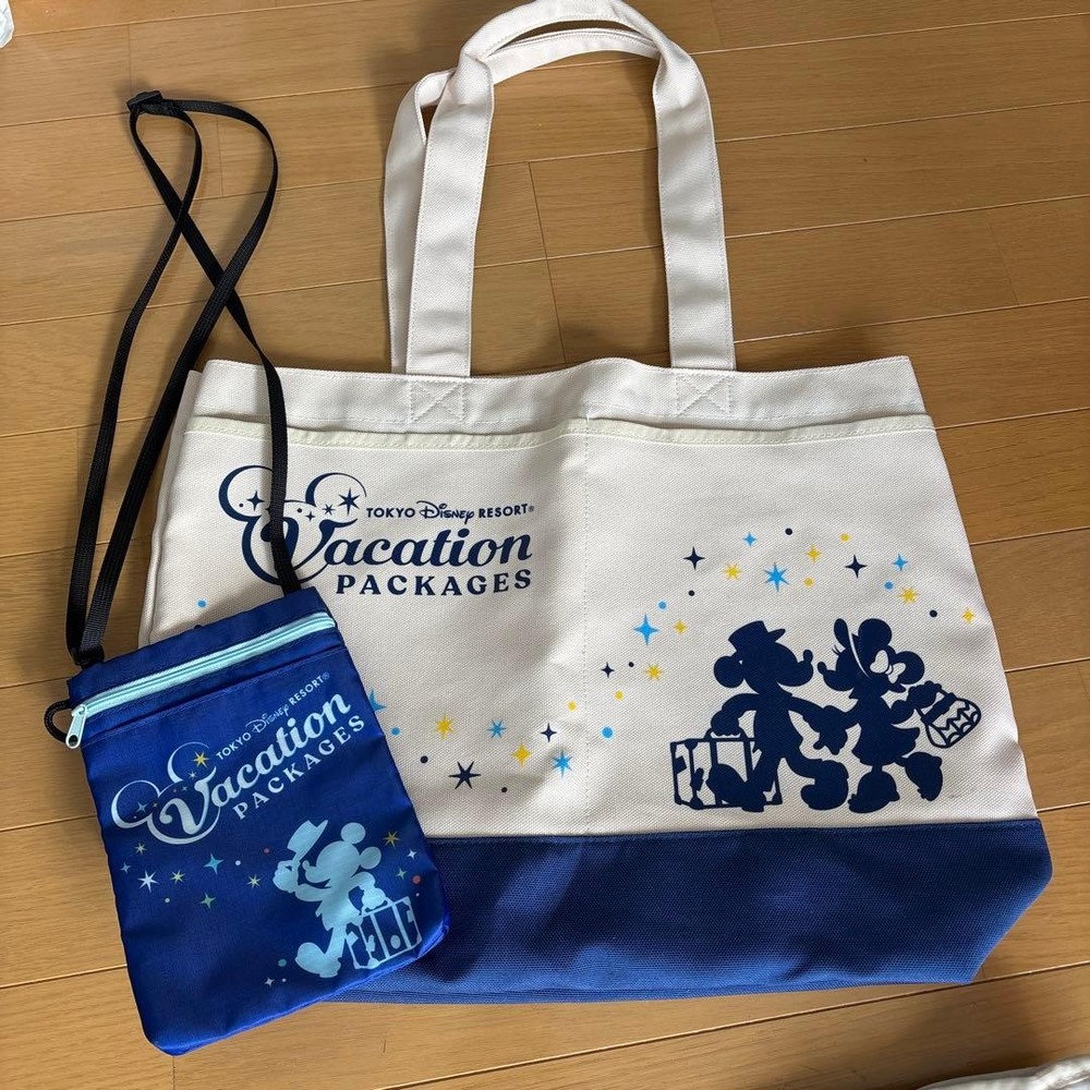 TOKYO DISNEY RESORT VACATION PACKAGE LIMITED TOTE BAG & POUCH SET #d3fe8f