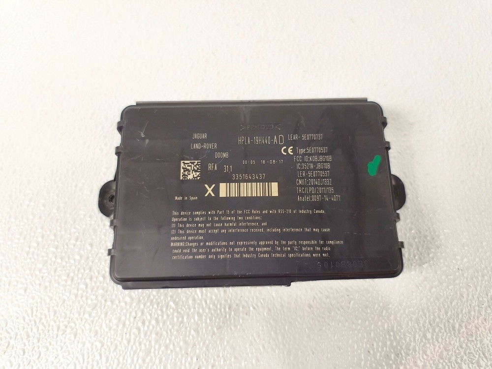 18-19 JAGUAR F-PACE REAR RIGHT KEYLESS THEFT-LOCKING ENTRY CONTROL MODULE OEM