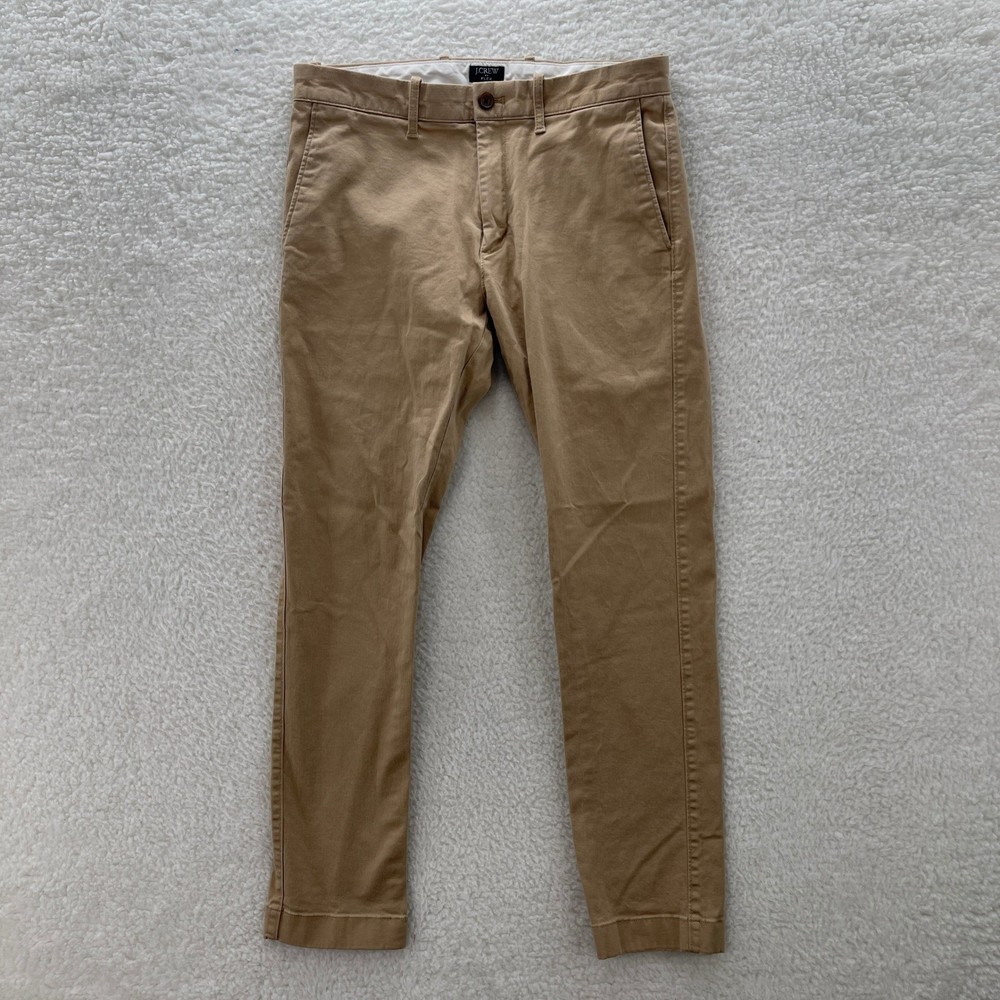 J.Crew Pants Mens 30x30 Beige Slim Fit Flex Chino Stretch Office Preppy Luxury