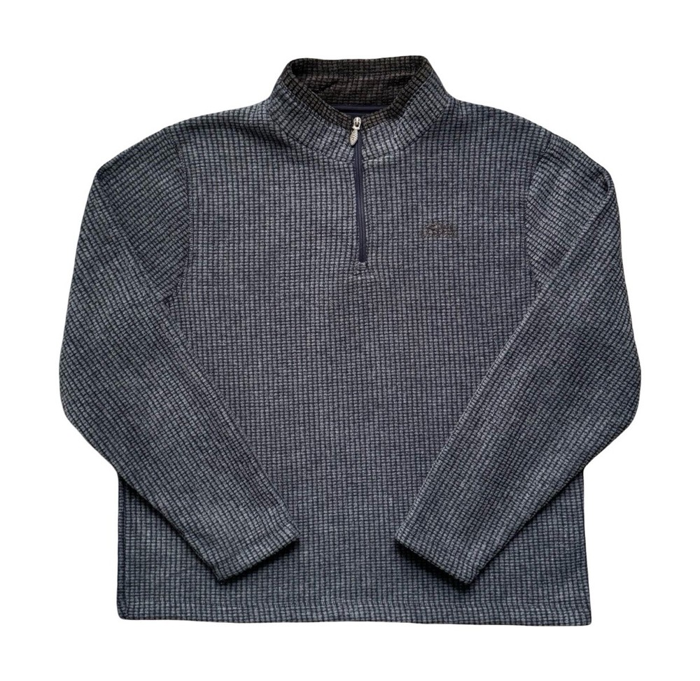 Weird Fish Newark Eco 1/4 Zip Fleece Grid Mens 3XL XXXL Blue