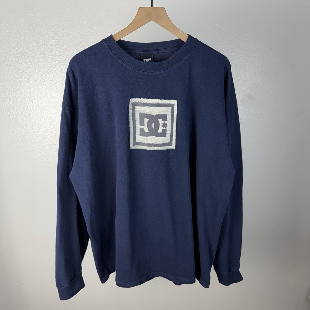 Vintage Y2K DC Shoes Skate Big Logo Grunge Punk Long Sleeve T Shirt Size 2XL