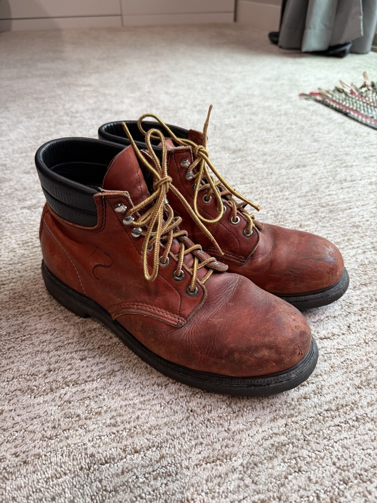 Vintage Red Wing Leather Work Boots Mens Size 11 E USA ANSI 2413 2406