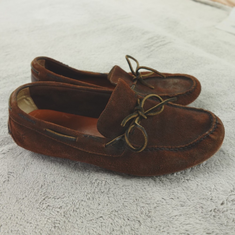 Frye Loafers Mens 10.5 US Brown Suede Leather Moccasin Driving