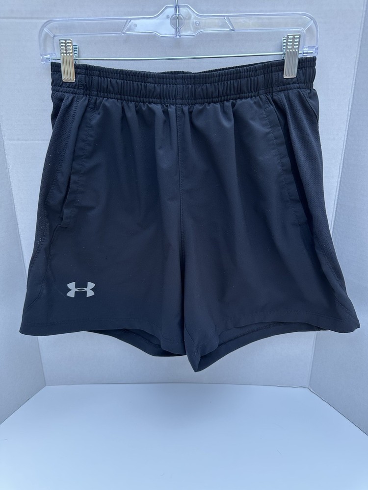 Under Armour Men's Heat Gear Fitted Shorts Size Medium Drawstring Black