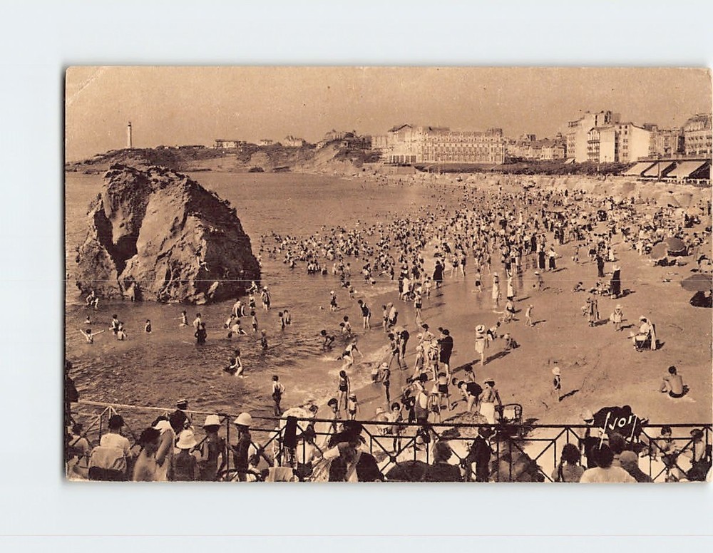 Postcard The Grande Plage and the Cap St. Martin Biarritz France