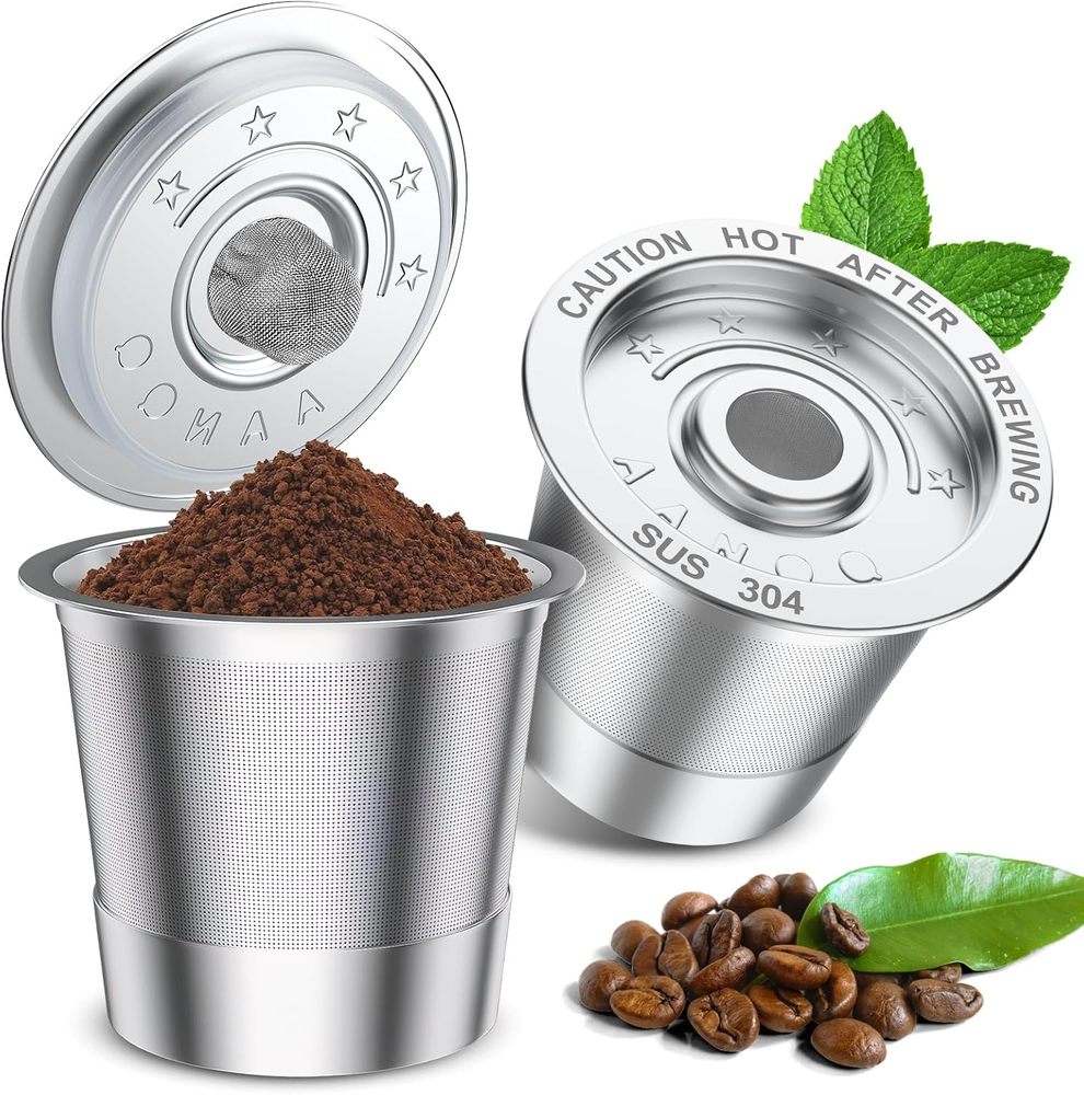 2 Pack K Cup Reusable Coffee Pods for Keurig: Stainless Steel Refillable K Cup -