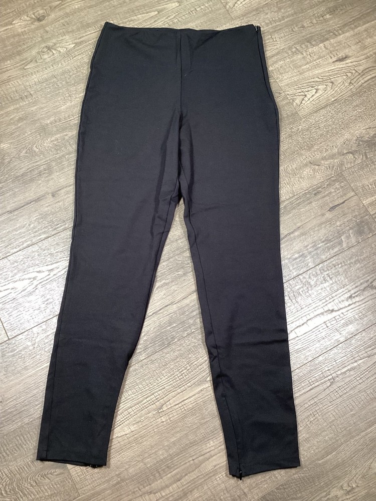 Fabletics Womens Black High-Waisted Stretch Leggings With Side Zippers Size M