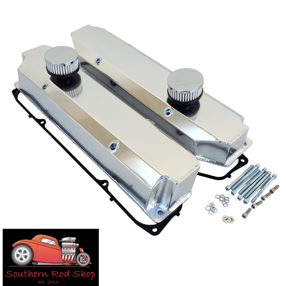 Fits Big Block Dodge Mopar Fabricated Satin Aluminum Valve Covers 383 440