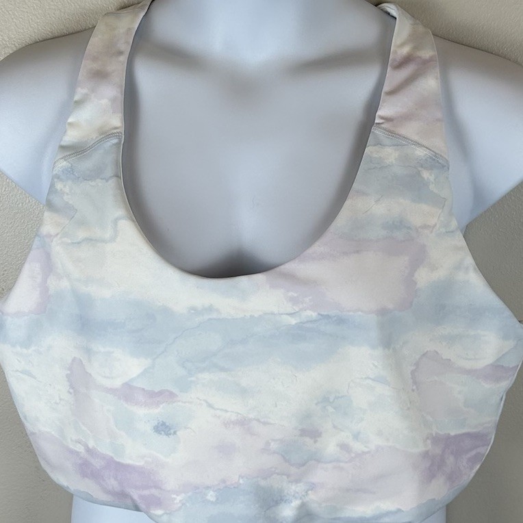 Old Navy Active Powersoft Sports Bra Womens 3X Abstract Pastel Print