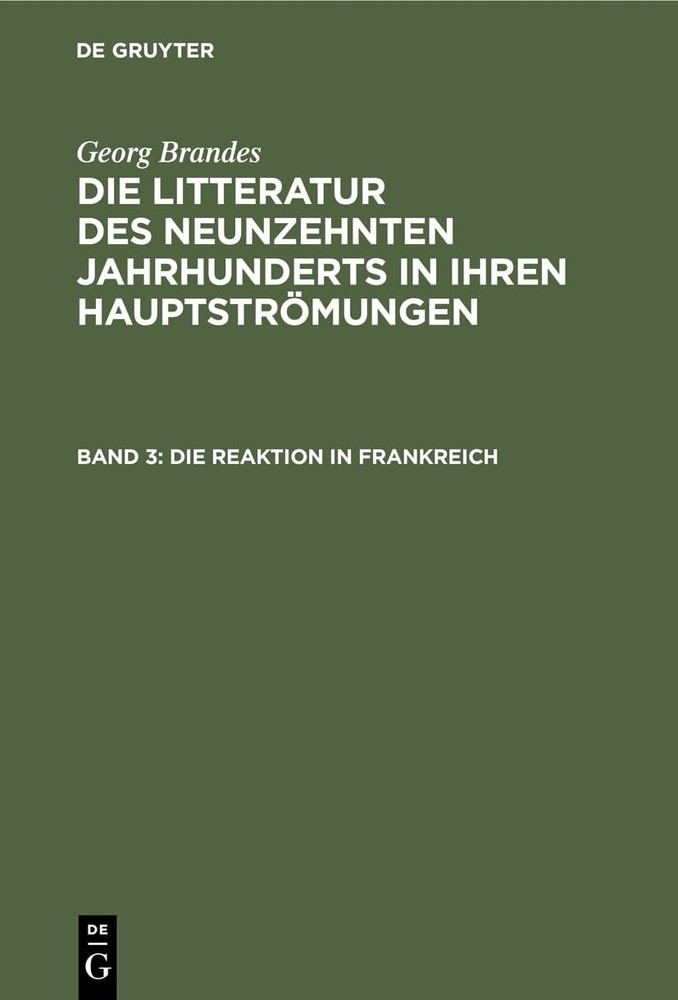 Georg Brandes Die Reaktion in Frankreich (Hardback)