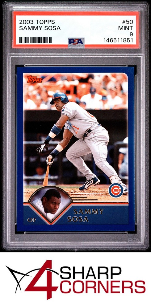 2003 Topps #50 Sammy Sosa Cubs Psa 9Get unbeatable industry-low consignment rates at 4SC!