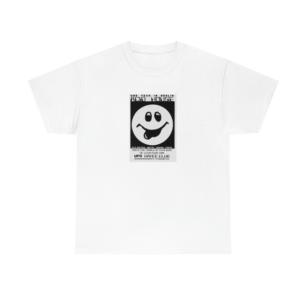 Acid House Smiley Face Old School Rave Vintage Unisex T Shirt-image