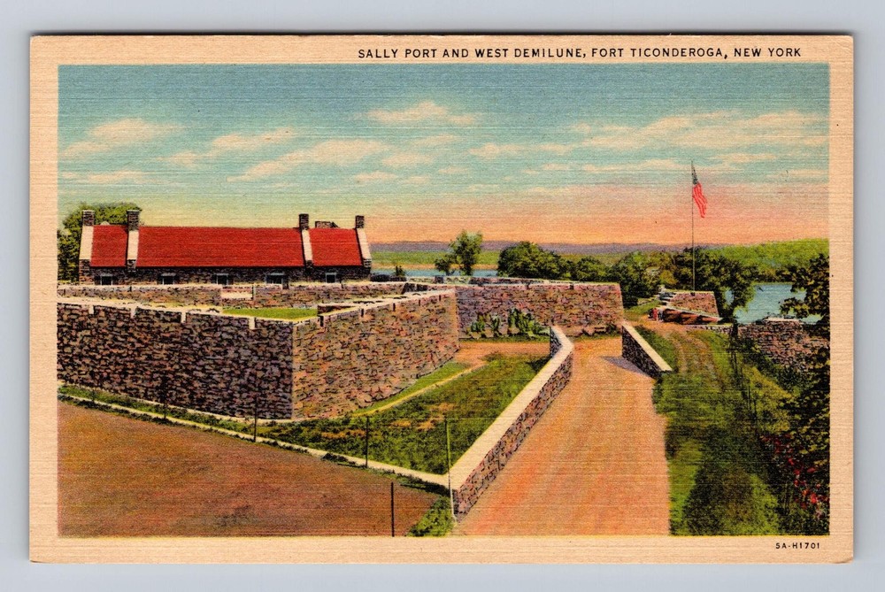 Fort Ticonderoga NY-New York Sally Port And West Demilune Vintage Postcard