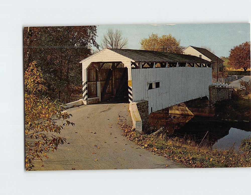 Postcard Keller's Mill Covered Bridge Pennsylvania USA
