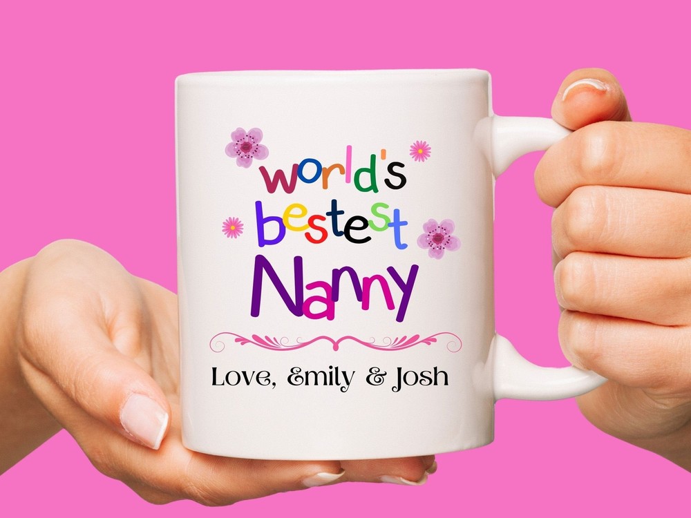 Custom World's Bestest Nanny Grandmum Coffee Mug Mothers Day Gift For Grandmum