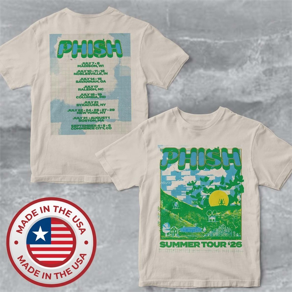 Phish Summer Tour 2026 North America Schedule Dates T-Shirt