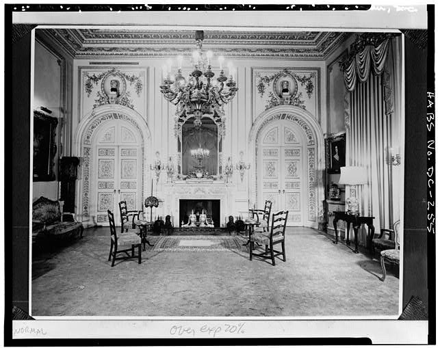 Washington DC Larz Anderson House Second Drawing Room 1900s Interior Fireplace