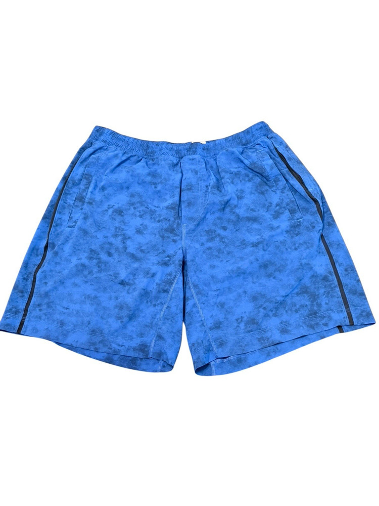 Lululemon Mens Pace Breaker Shorts Black Blue 9” Lined Performance Size XXL