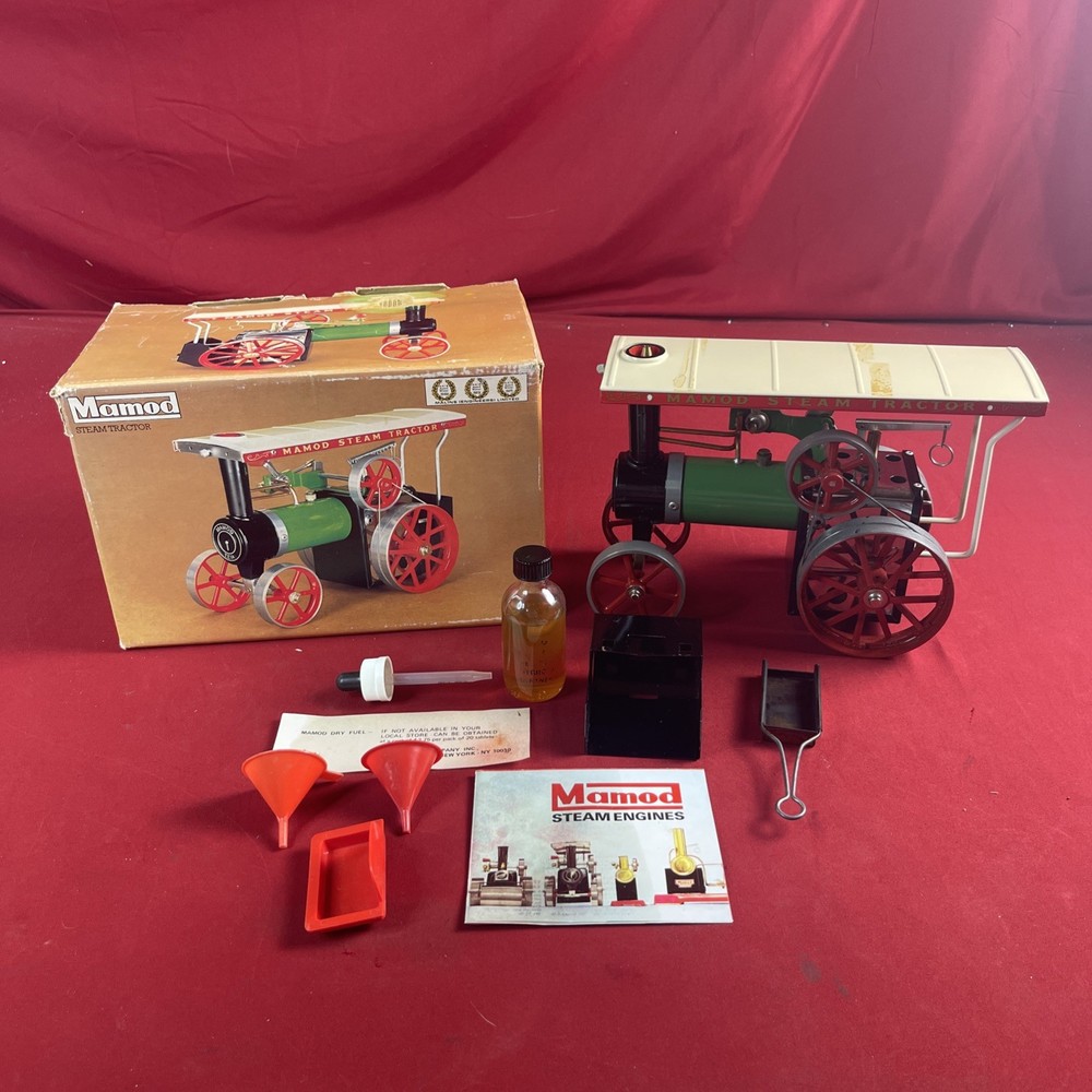 Vtg. Mamod TE1A Steam Tractor Live Steam Engine W/Original Box - Made In England