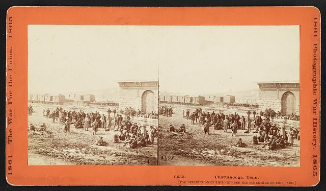 Photo of Stereograph,Chattanooga,Tennessee,TN,Confederate Prisoners,Civil War,2