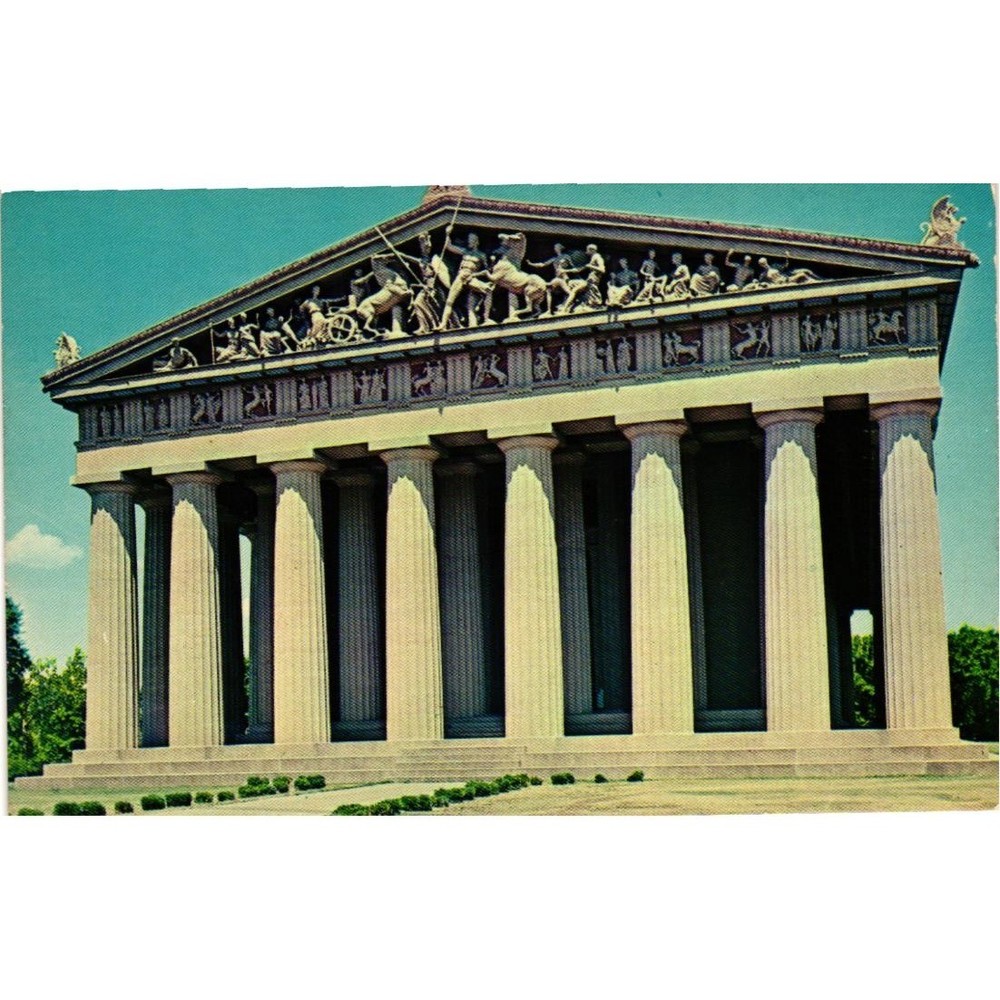 The Parthenon Centennial Park Nashville Tennessee Vintage Plastichrome Postcard