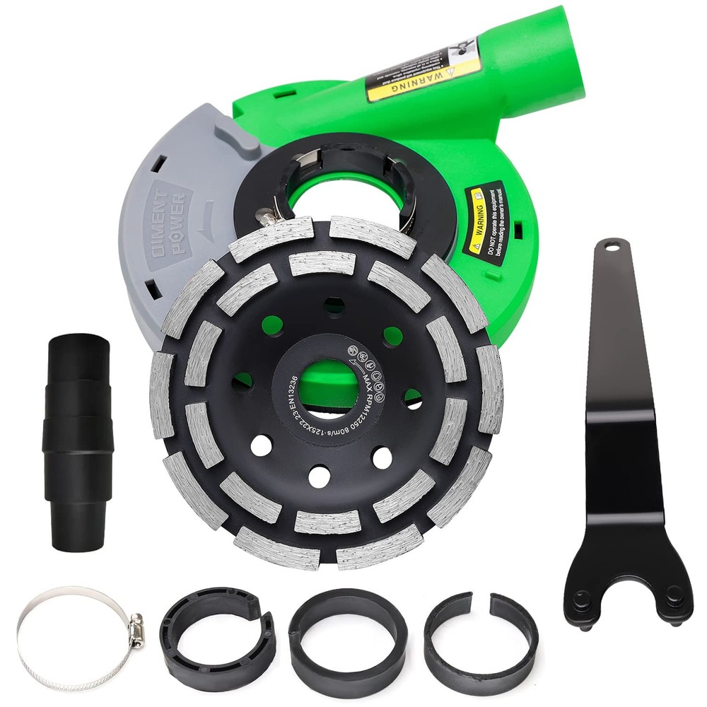 Dust Shroud for 4-1/2 to 5-Inch Angle Grinder with Diamond Grinding