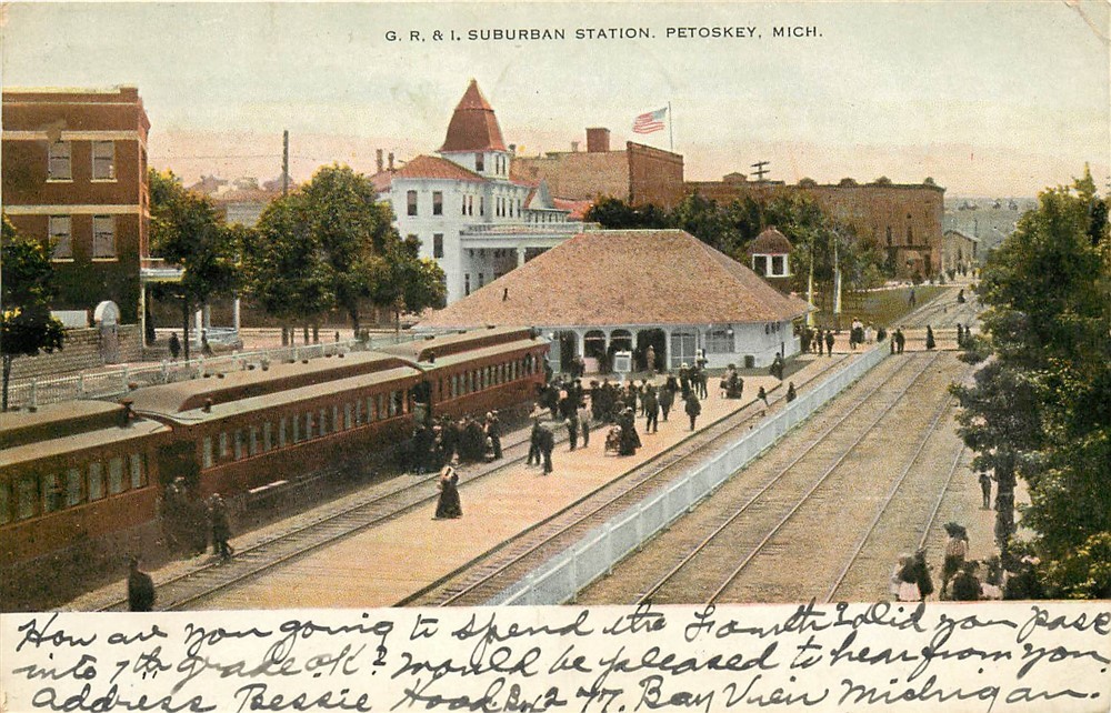 MI, Petoskey, Michigan, G.R. & I Suburban Station, Alton G. Cook