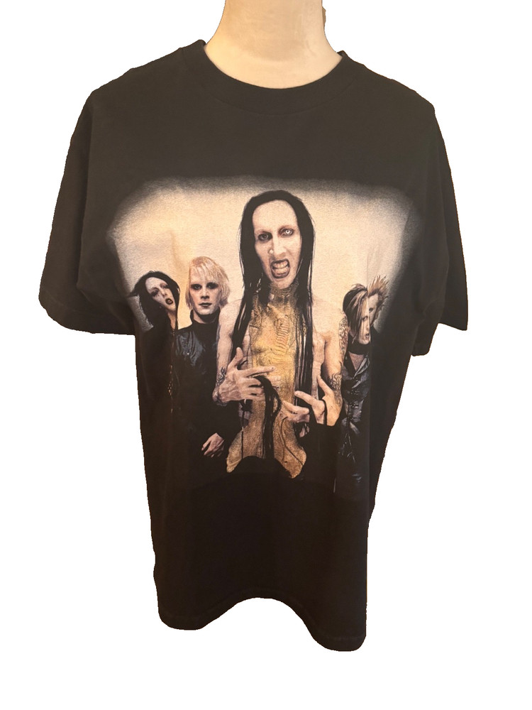 Vintage 2000 Marilyn Manson Guns God Government Tour Shirt Holy Wood Size L
