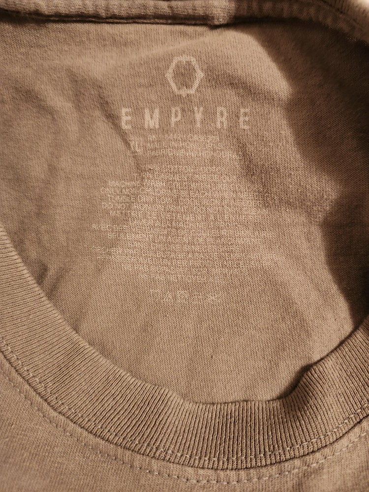 Empyre Men's Brown Graphic Print T-Shirt Crew Neck Short Sleeve Size L