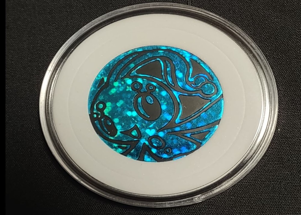 2010 Pokemon TCG Promo Manaphy Blue Speckle Holo Coin English Encased