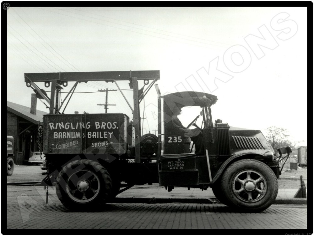 Vtg. Mack Trucks AC New Metal Sign: Ringling Brothers Circus Truck Zanesville OH