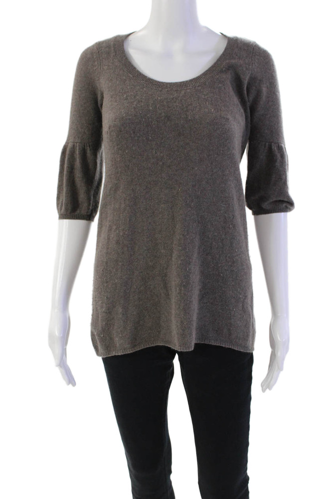Vince Womens Cashmere Round Neck Half Sleeve Knit Top Nude Size XSFree Shipping in US $100+ Orders | $6.95 Orders Below
