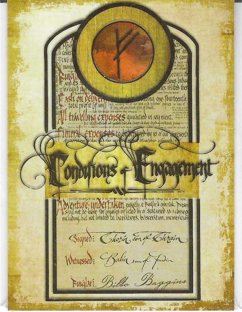 2014 Hobbit An Unexpected Journey Bilbos Contract BC-01 Trading Card