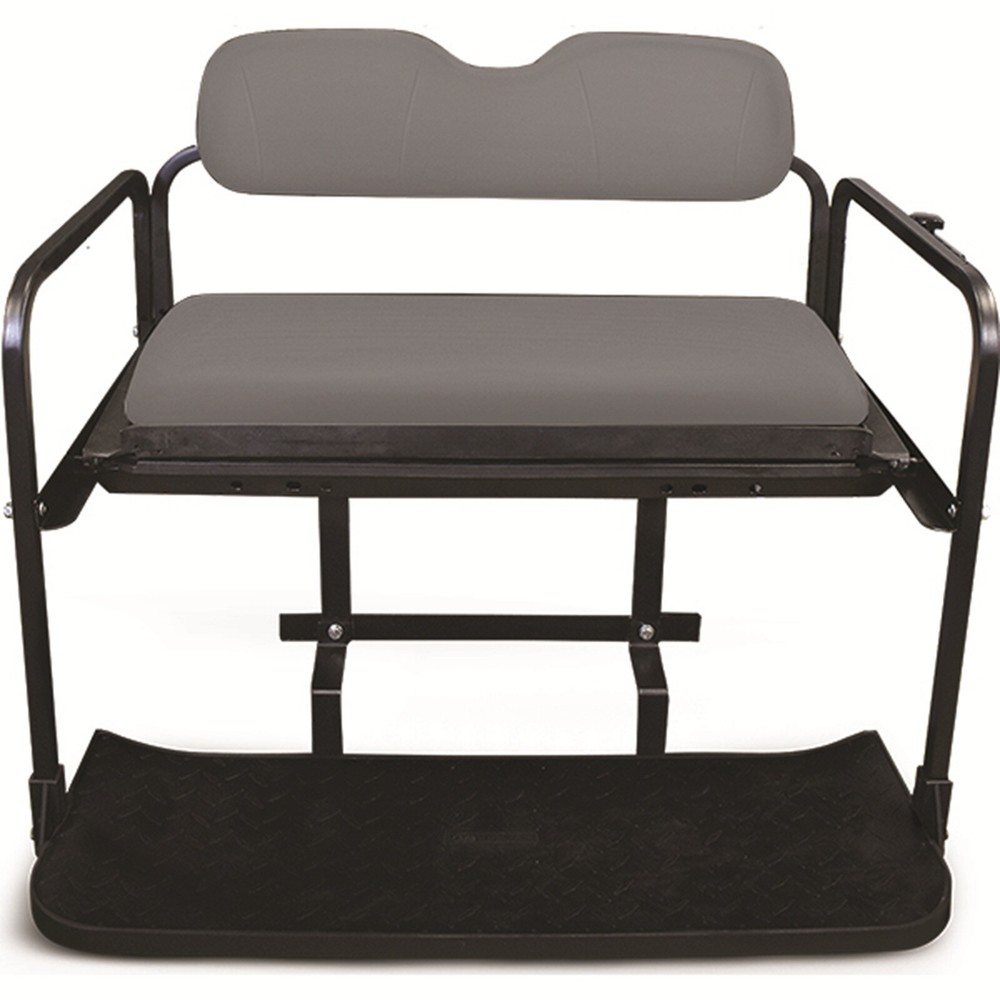 2008+ EZGO RXV Golf Cart Rear Flip Seat by RHOX in Gray  