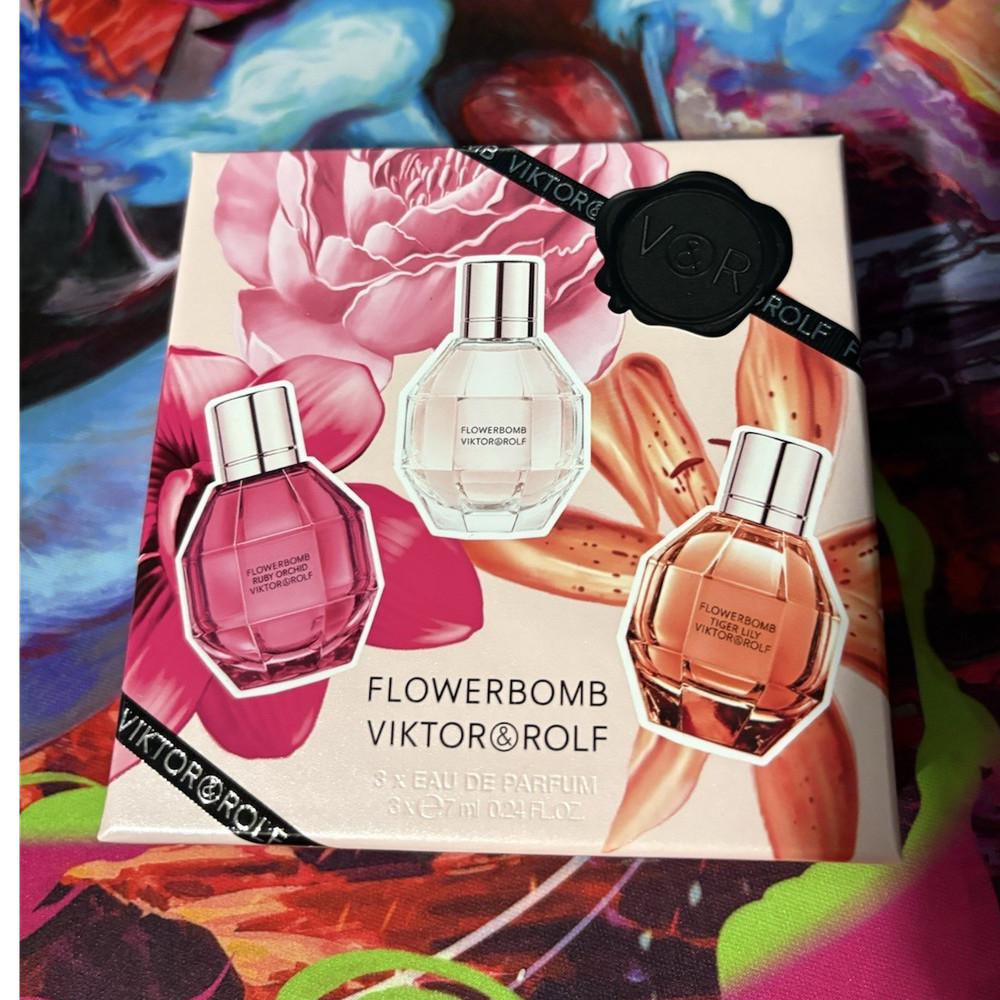 Viktor & Rolf Flowerbomb Ruby Orchid Tiger Lily Eau de Parfum Spray Set 3 x 7ml