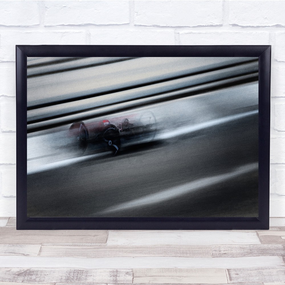 Action Cycling Speed Blur Street Racer Zoom Wall Art Print