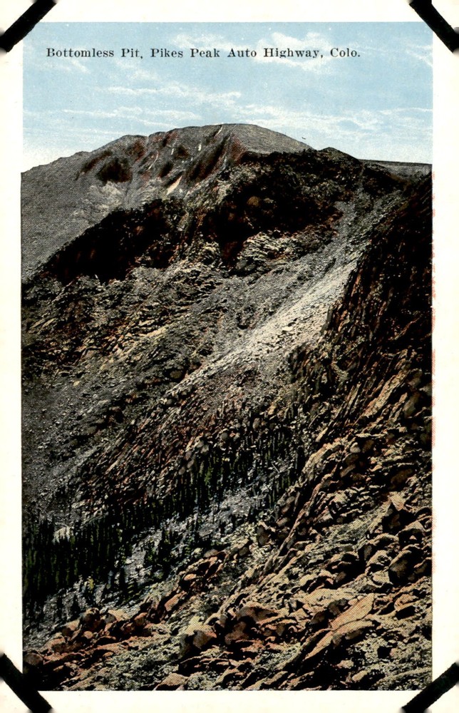Bottomless Pit, Pikes Peak Auto Highway, Colorado Postcard
