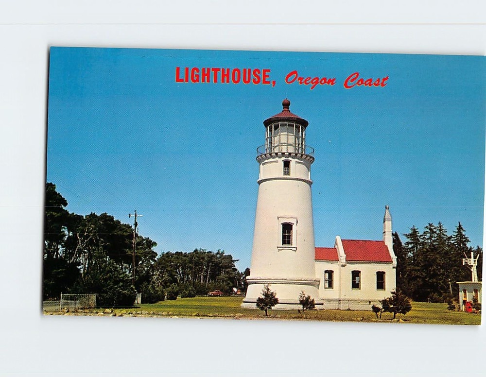 Postcard Umpqua Light House Oregon Coast Highway Oregon USA