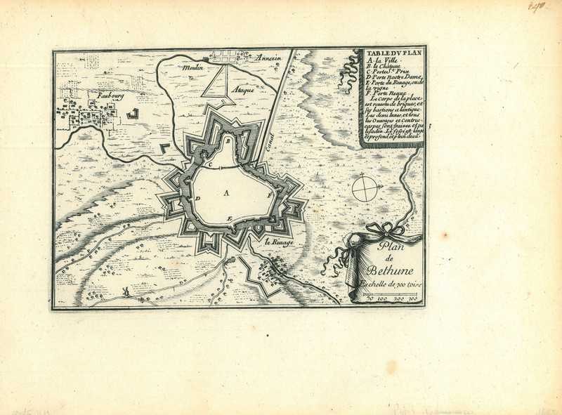 City map of Bethune