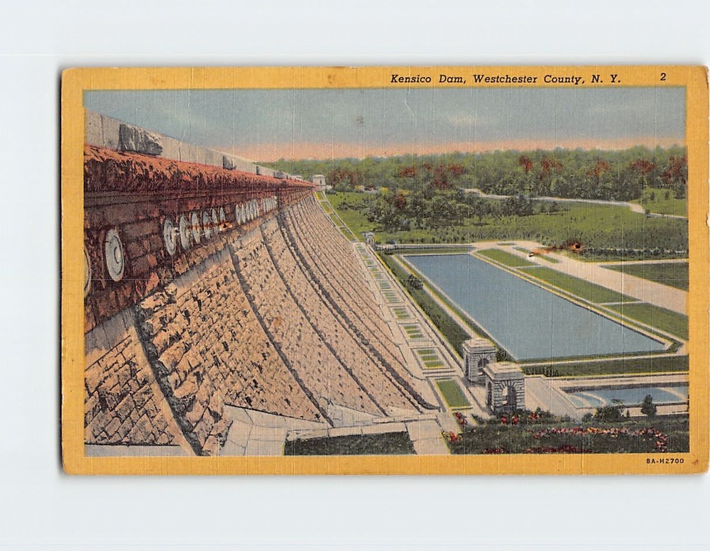 Postcard Kensico Dam Westchester County New York USA