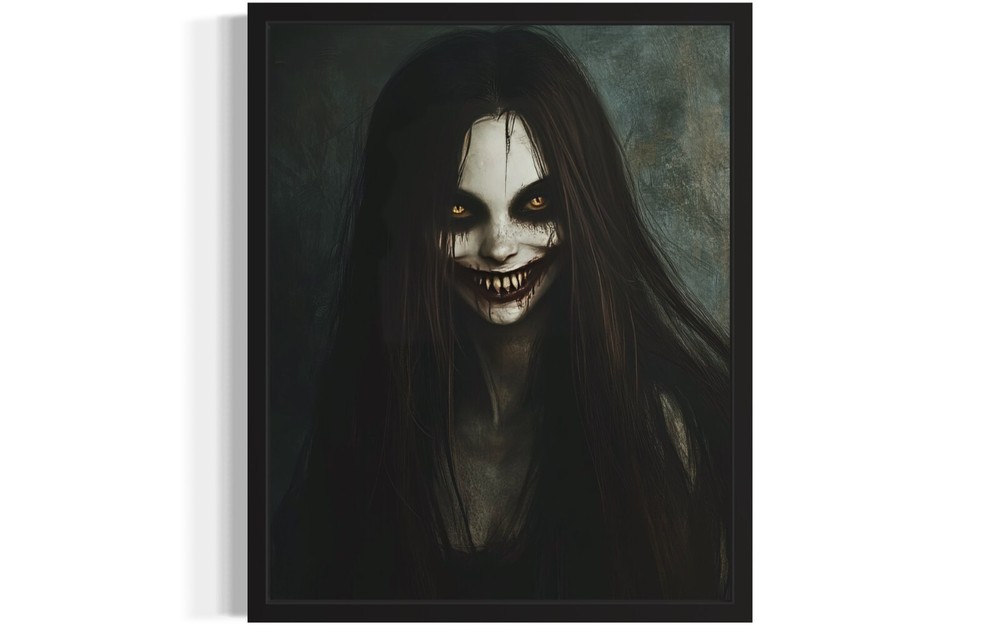 Female Ghost Halloween Photo Art Print Poster Wall Art Painting