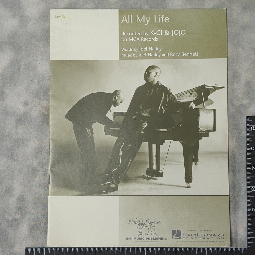 1997 All My Life K-Ci & JoJo Easy Piano Sheet Music Hal Leonard MCA R&B Songbook